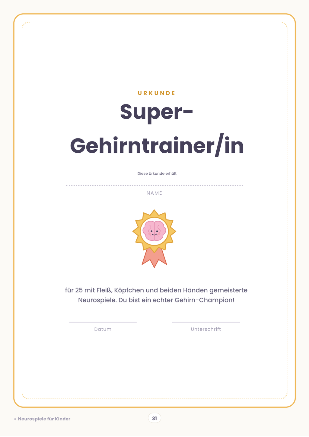 25 Übungen für Gehirnentwicklung & Motorik