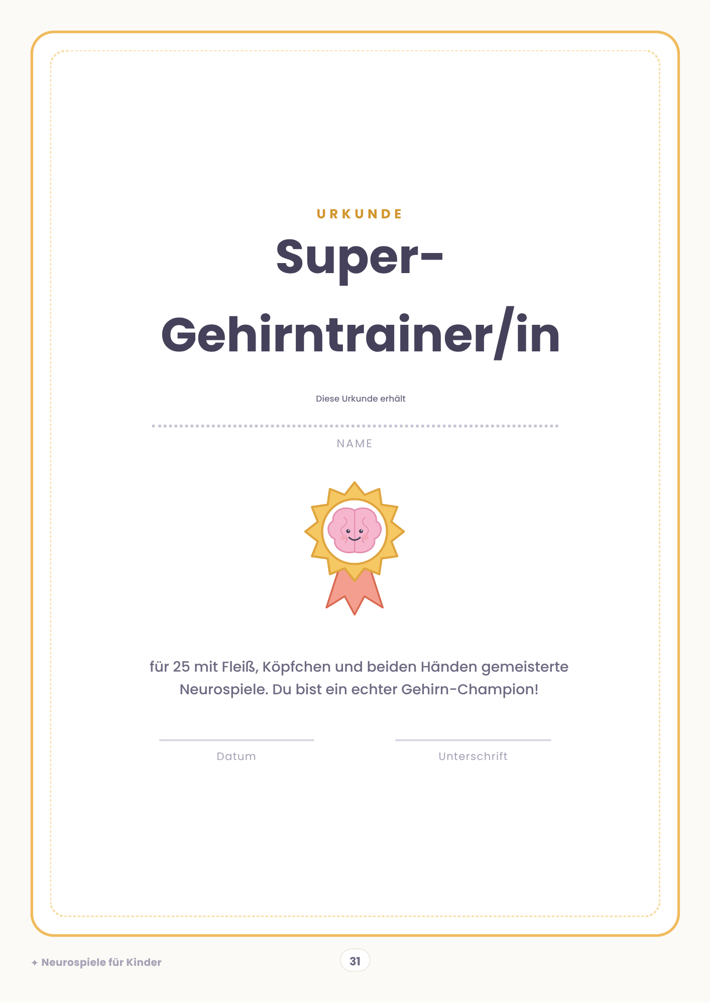 25 Übungen für Gehirnentwicklung & Motorik