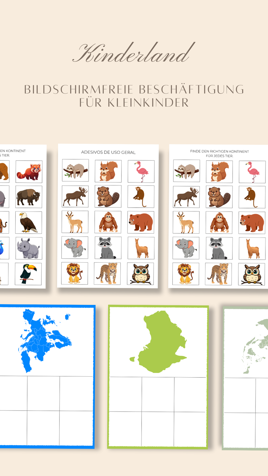 Montessori-Inspired: 7 Kontinente & Tiere spielerisch lernen