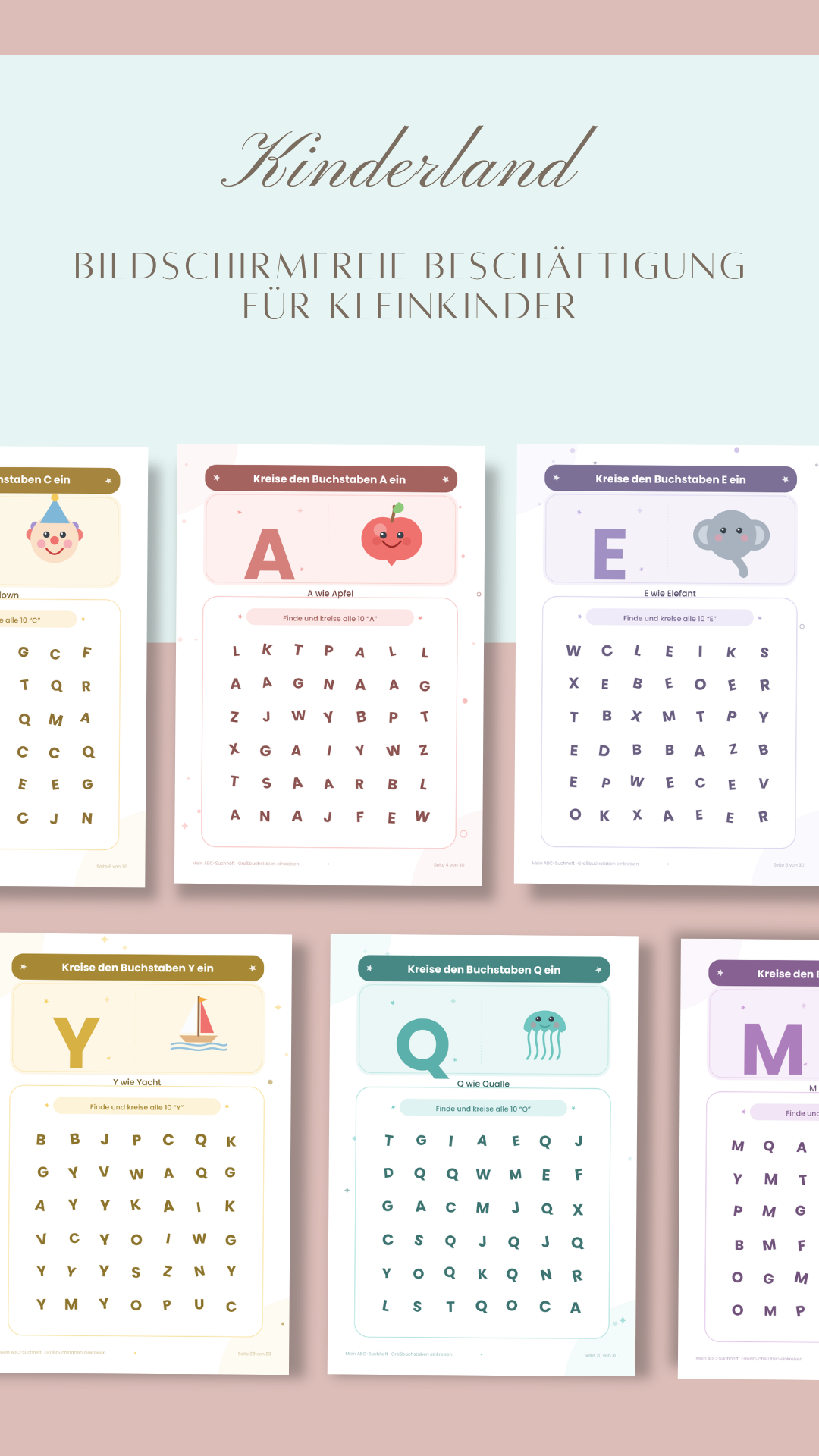 Buchstaben Einkreisen Vorschule | ABC Suchspiel für Kinder
