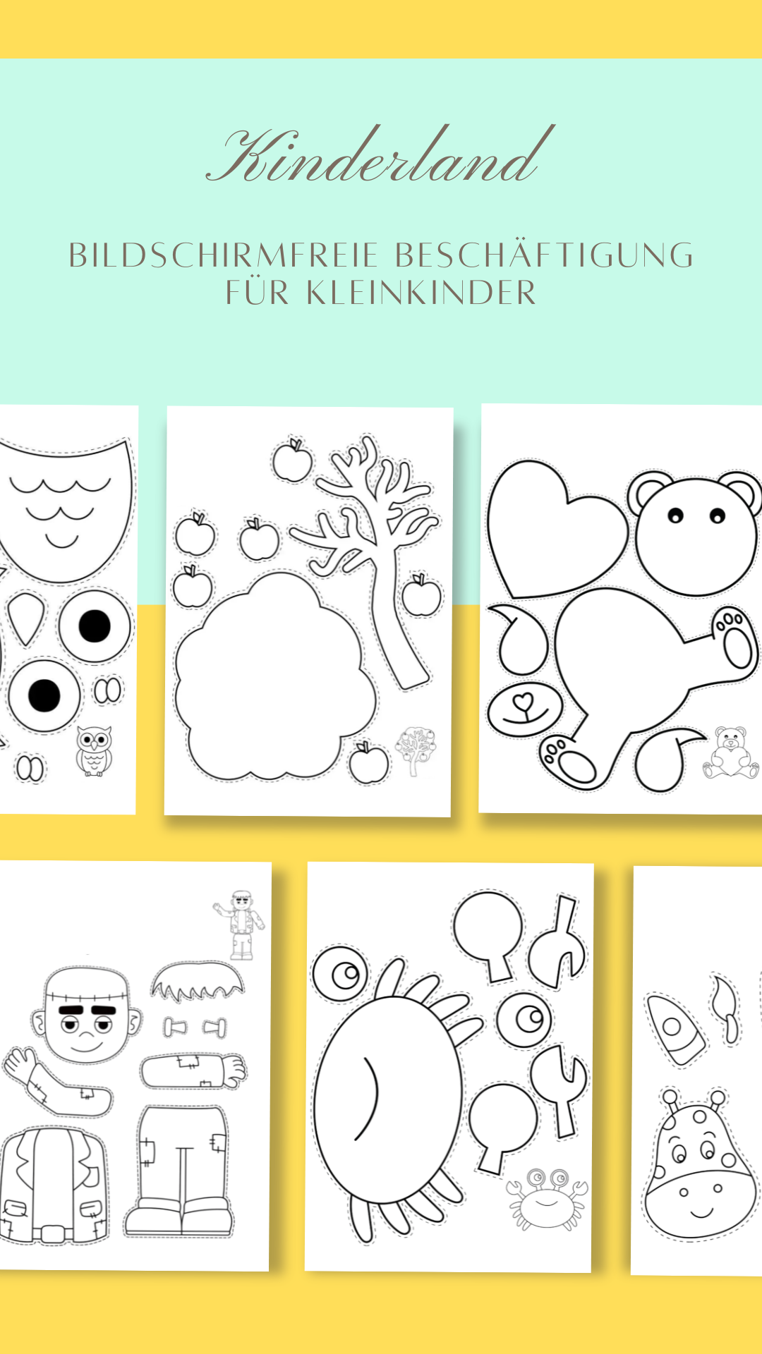 Spielerisch lernen: Mal-, Rate- & Puzzle-Buch für Kinder ab 3