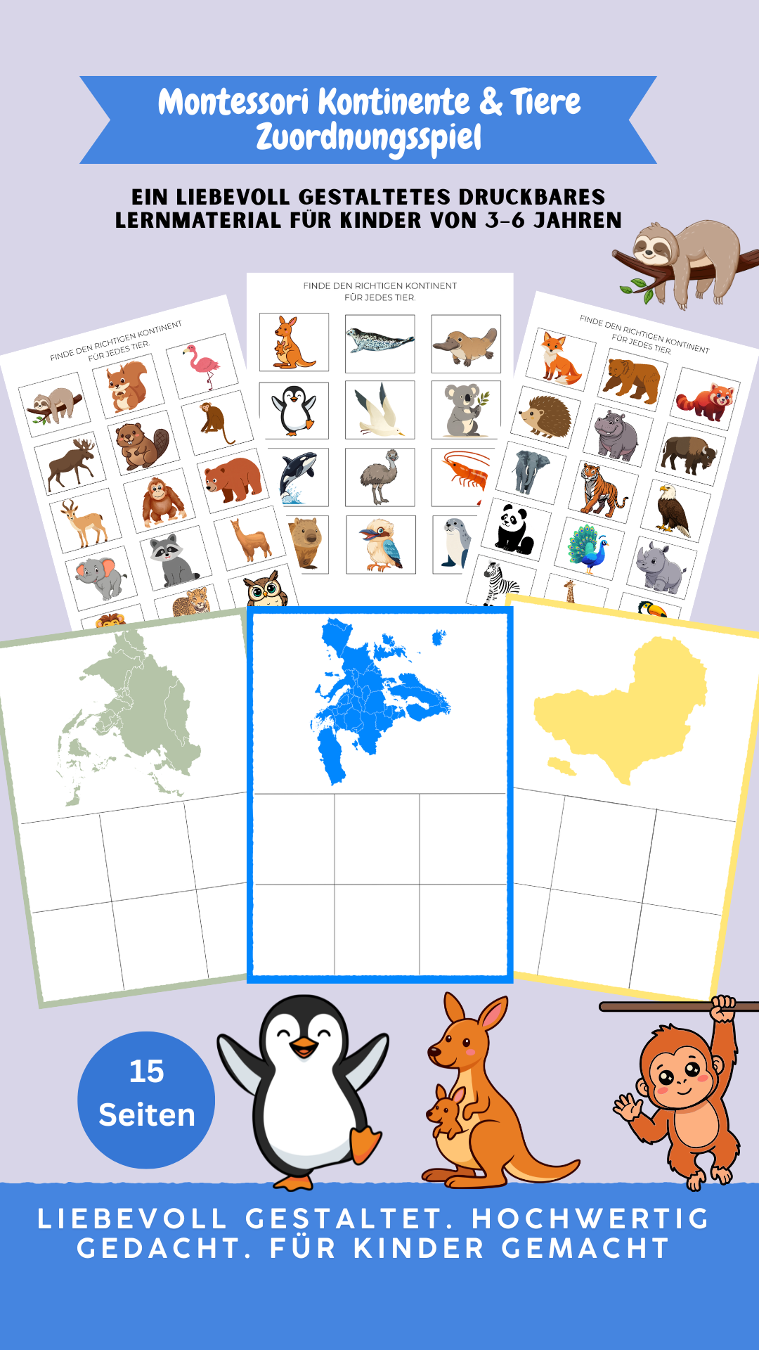 Montessori-Inspired: 7 Kontinente & Tiere spielerisch lernen