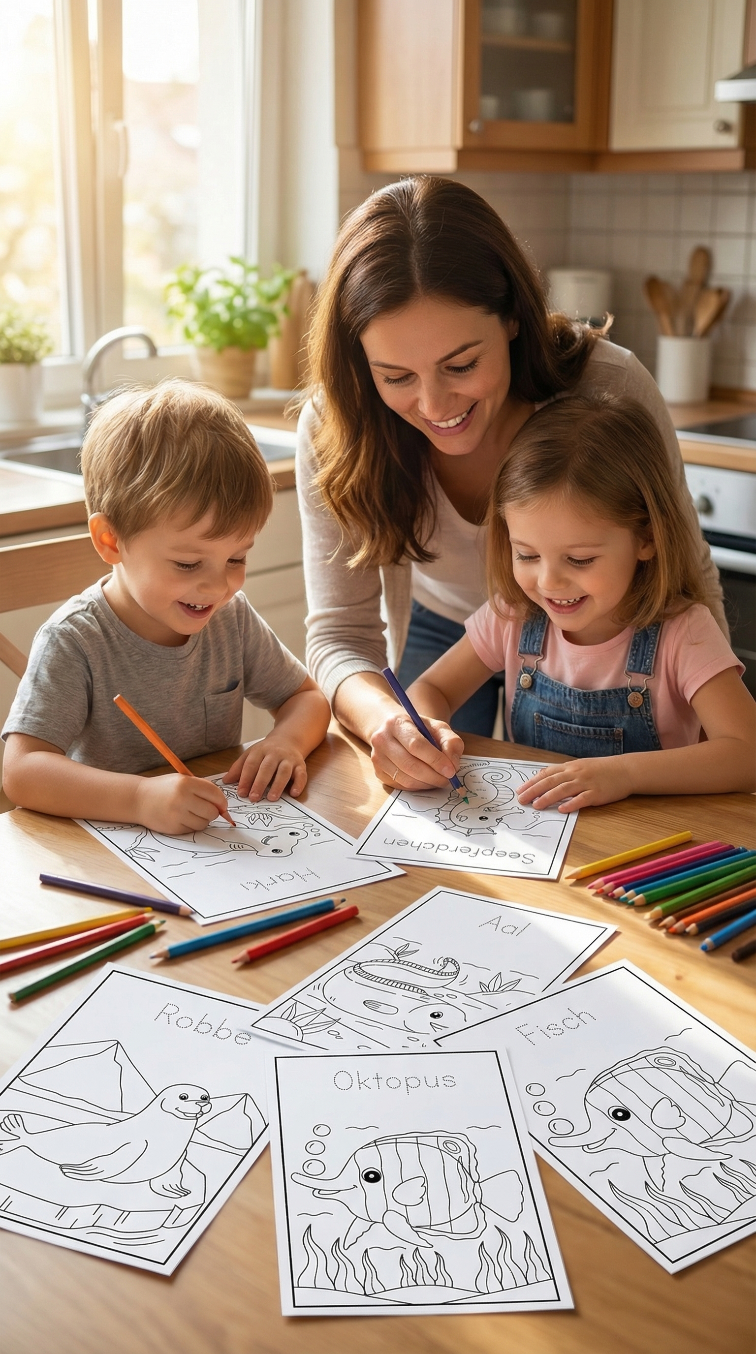 23 Seiten Unterwassermagie für Vorschulkinder – Sofort-Download
