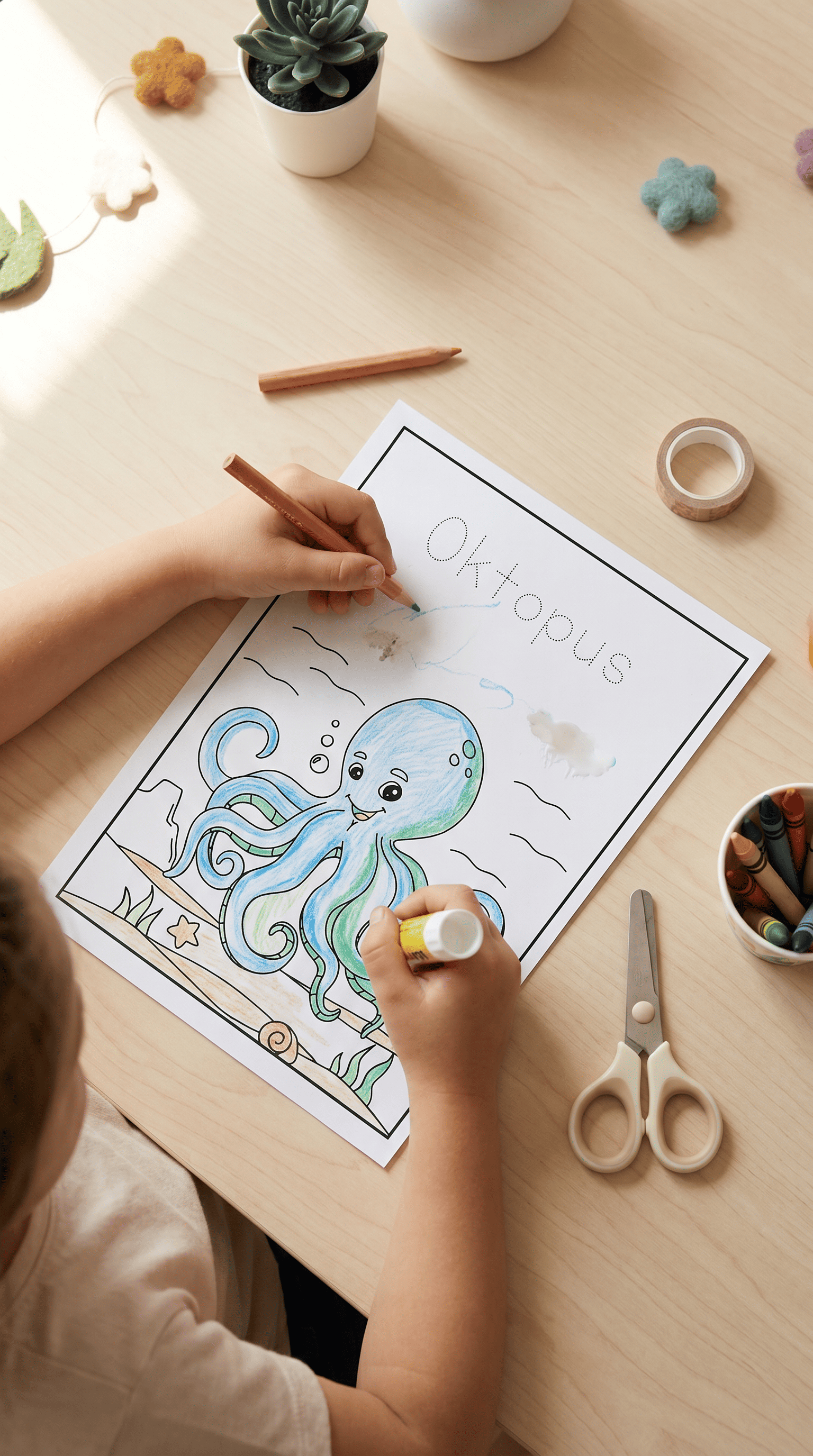23 Seiten Unterwassermagie für Vorschulkinder – Sofort-Download