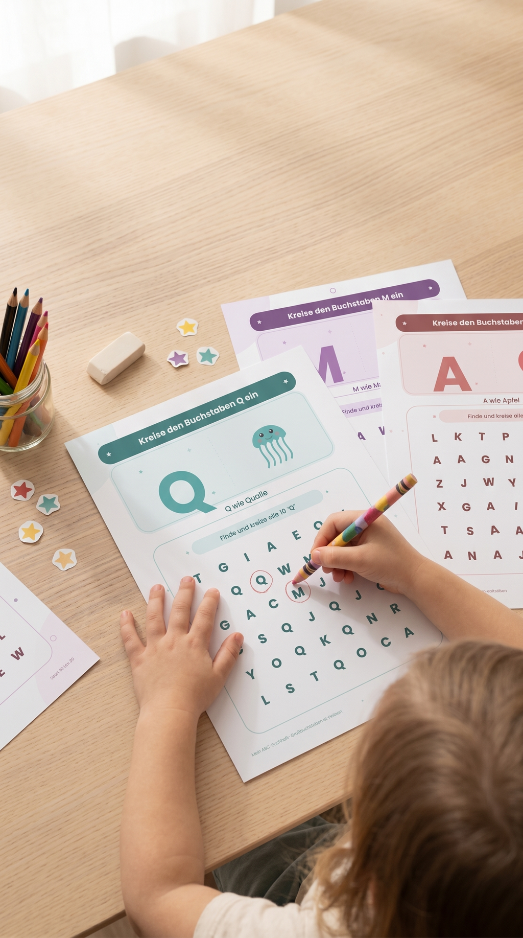 Buchstaben Einkreisen Vorschule | ABC Suchspiel für Kinder