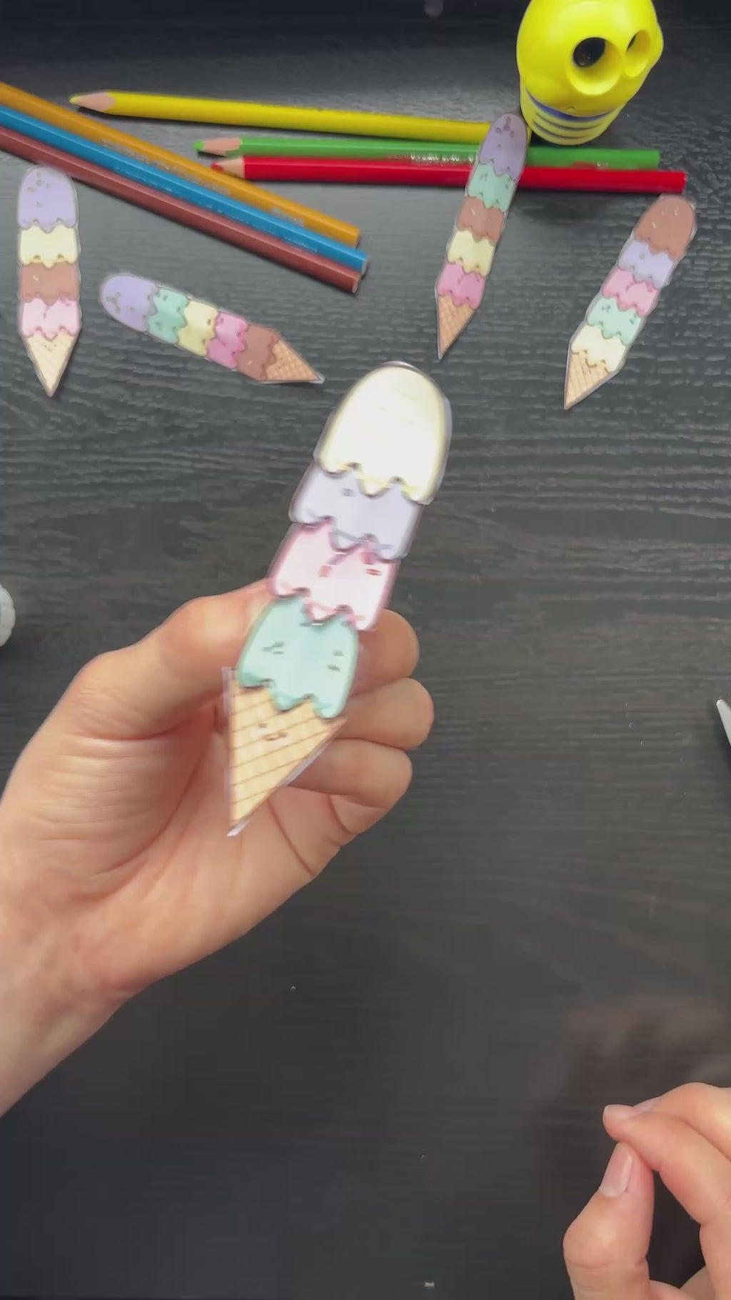 Eiskugeln zum Ausschneiden | Sommer Bastelspaß für Kinder | Sofort-PDF