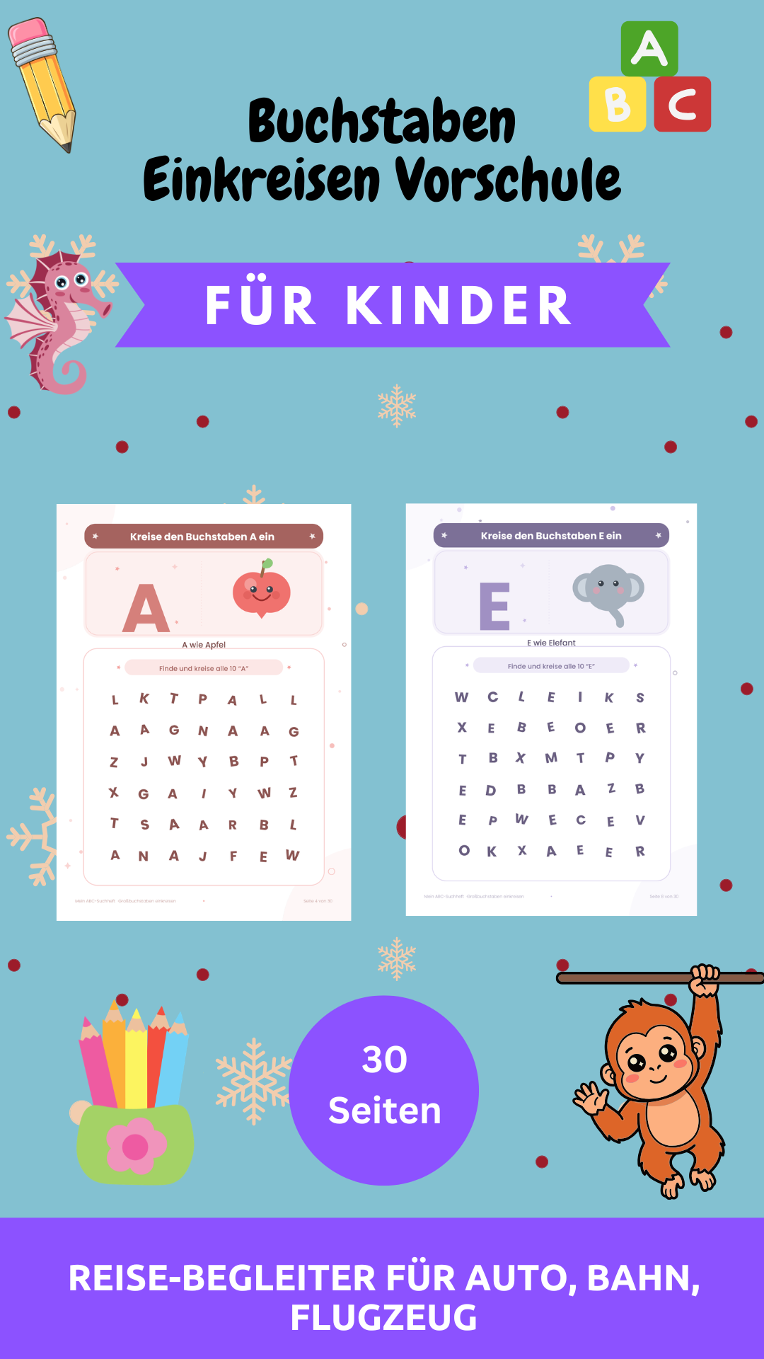 Buchstaben Einkreisen Vorschule | ABC Suchspiel für Kinder