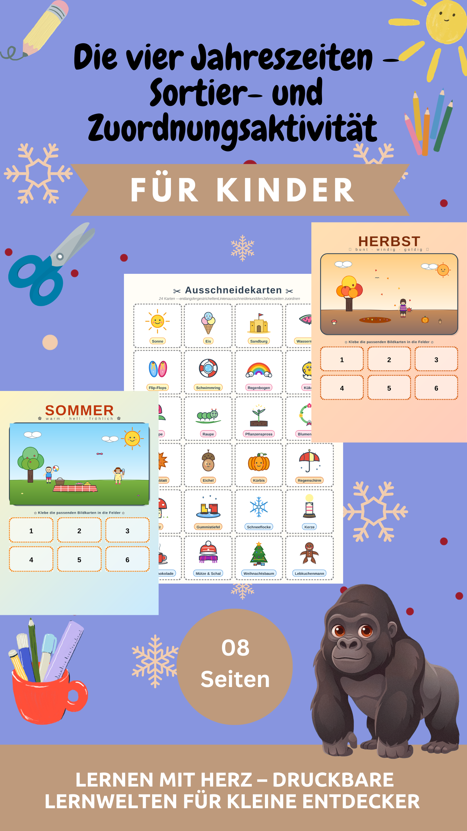 DIE VIER JAHRESZEITEN – SORTIER- UND ZUORDNUNGSAKTIVITÄT